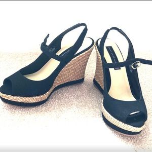 💸⬇️ Steven by Steve Madden black espadrille wedges